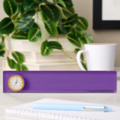 Porte-nom Pour Bureau arrière - plan violet avec bordure blanche