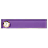 Porte-nom Pour Bureau arrière - plan violet avec bordure blanche (Devant)