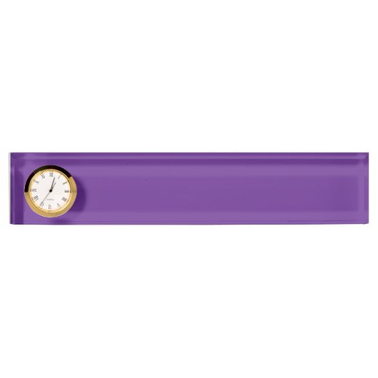 Porte-nom Pour Bureau arrière - plan violet avec bordure blanche (Devant)