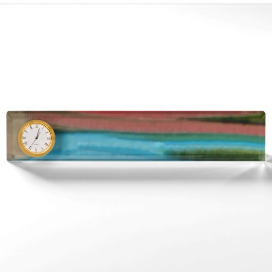 Porte-nom Pour Bureau Art abstrait Sierra Sunrise (Devant)