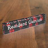 Porte-nom Pour Bureau Art de coccinelles (Taille)