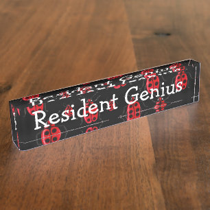 Porte-nom Pour Bureau Art de coccinelles