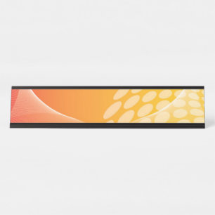 Porte-nom Pour Bureau Art Déco Orange
