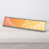 Porte-nom Pour Bureau Art Déco Orange (Devant)