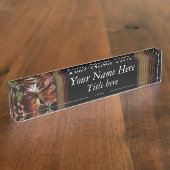 Porte-nom Pour Bureau Art élégant de fleur de Digitals (Taille)