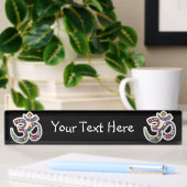 Porte-nom Pour Bureau Art symbolique floral Namaste