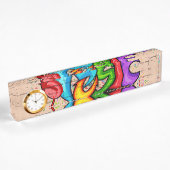 Porte-nom Pour Bureau Art urbain 10.