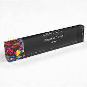 Porte-nom Pour Bureau Artiste Abstrait d'art moderne