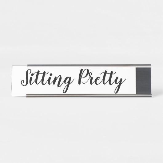 Porte-nom Pour Bureau "Assis Joli" (Devant)