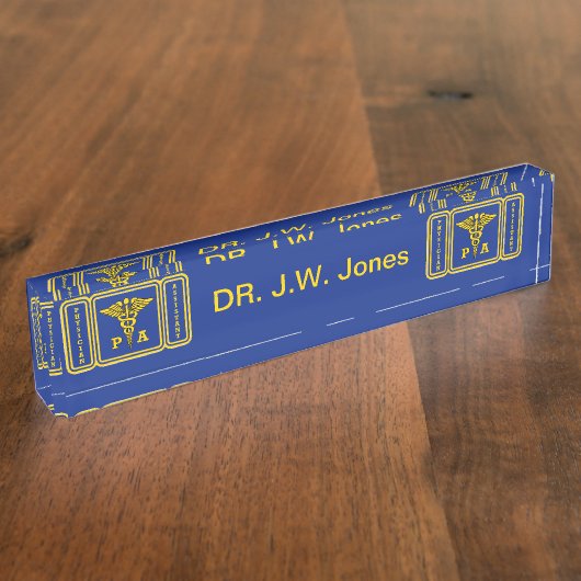 Porte-nom Pour Bureau Assistant médical (Taille)