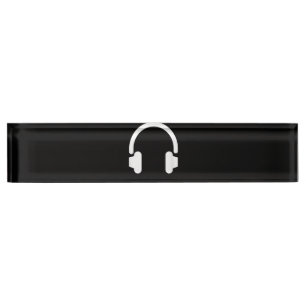 Porte-nom Pour Bureau Audio Engineer Audiophile Dj Music Lover casque