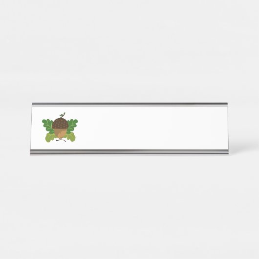 Porte-nom Pour Bureau Automne Acorn (Devant)