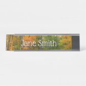 Porte-nom Pour Bureau Automne Maple Trees Automne Photographie de la nat (Devant)