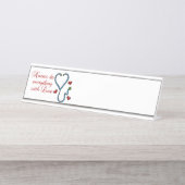 Porte-nom Pour Bureau Avec amour (Devant)