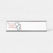 Porte-nom Pour Bureau Avec amour (Devant)