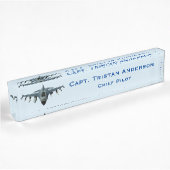 Porte-nom Pour Bureau Avion de chasse