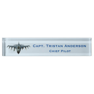 Porte-nom Pour Bureau Avion de chasse