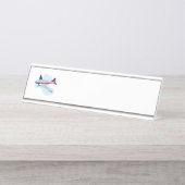 Porte-nom Pour Bureau Avion volant (Devant)
