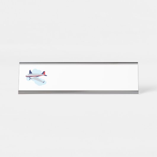 Porte-nom Pour Bureau Avion volant (Devant)