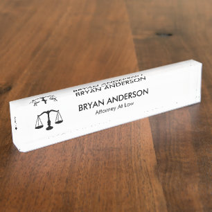 Porte-nom Pour Bureau Avocat