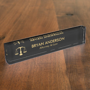 Porte-nom Pour Bureau Avocat