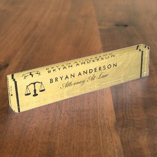 Porte-nom Pour Bureau Avocat