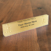 Porte-nom Pour Bureau Avocat de l'avocat | (Taille)