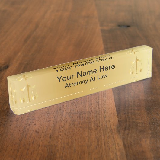 Porte-nom Pour Bureau Avocat de l'avocat | (Taille)