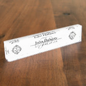 Porte-nom Pour Bureau AVOCAT de Personalizable (Taille)