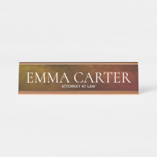 Porte-nom Pour Bureau Avocat Élégant