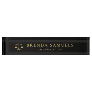 Porte-nom Pour Bureau Avocat léger