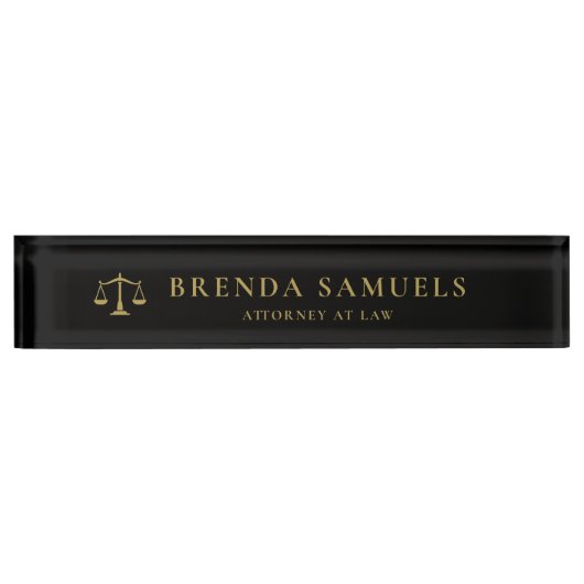 Porte-nom Pour Bureau Avocat léger (Devant)