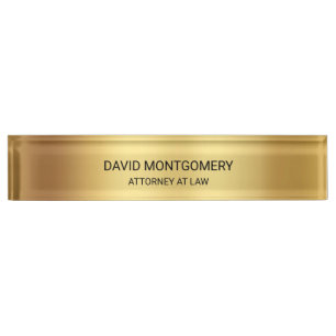 Porte-nom Pour Bureau Avocat minimaliste de la typographie noire