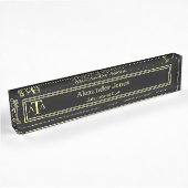 Porte-nom Pour Bureau Avocat Noir Moderne