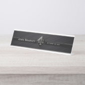 Porte-nom Pour Bureau AVOCAT parfait du noir | (Devant)