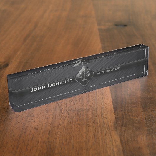 Porte-nom Pour Bureau AVOCAT parfait du noir | (Taille)