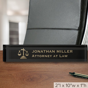 Porte-nom Pour Bureau Avocat professionnel