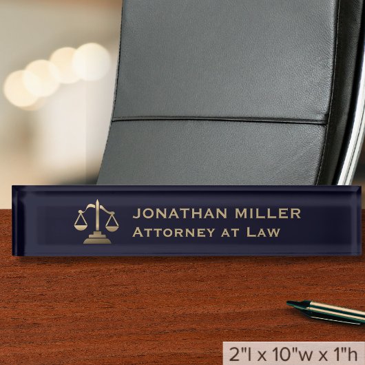 Porte-nom Pour Bureau Avocat professionnel