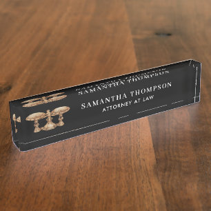Porte-nom Pour Bureau Avocat professionnel avocat avocat à échelle Vinta
