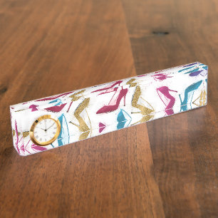 Porte-nom Pour Bureau Awesome moderne aquarelle ceinture talon haute cha