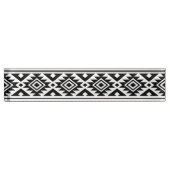 Porte-nom Pour Bureau Aztec Boho, Motif tribal géométrique noir blanc (Devant)