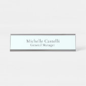 Porte-nom Pour Bureau Azure Blue Professional Unique Classical Simple (Devant)