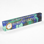 Porte-nom Pour Bureau Azurite & Malachite