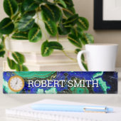 Porte-nom Pour Bureau Azurite & Malachite