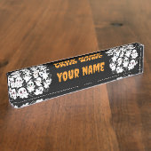 Porte-nom Pour Bureau Baby Ghosts Éffrayant mignon Halloween humeur (Taille)