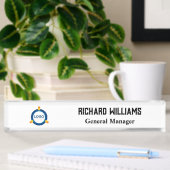 Porte-nom Pour Bureau Badge personnalisé avec logo de l'employé, aimanté