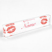 Porte-nom Pour Bureau Baiser Lèvres rouges Thunder_Cove