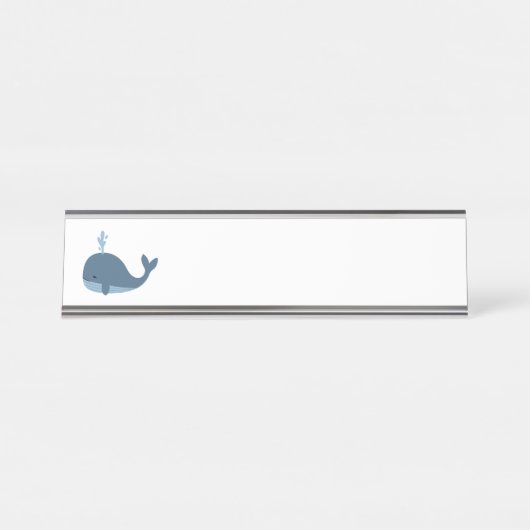 Porte-nom Pour Bureau Baleine (Devant)
