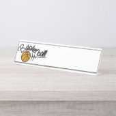 Porte-nom Pour Bureau Ballon de basket (Devant)
