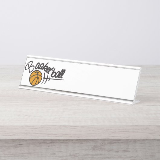 Porte-nom Pour Bureau Ballon de basket (Devant)